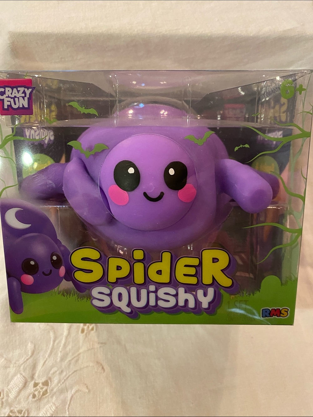 New Authentic RMS Purple Spider Squishy Plush - Cute Stretch Sensory Toy